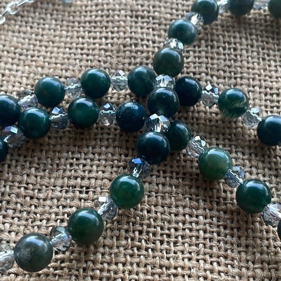 Real Green Aventurine Stone & Crystal beads New Handmade Extension adjustable - Picture 3 of 8